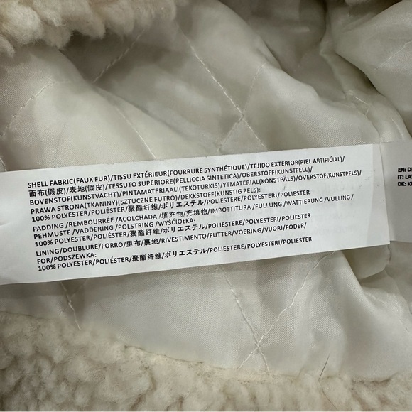 J.O.A. Oversized Faux Sherpa biker jacket - Picture 10 of 12